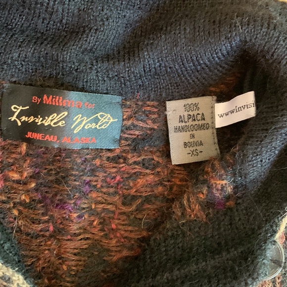 Invisible World 100% ALPACA CARDIGAN SWEATER size xs - Picture 10 of 14